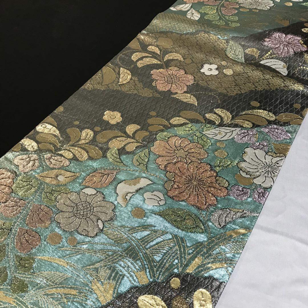 3951# Japanese Vintage Fukuro Obi Belt Kimono Fabric Silk Traditional