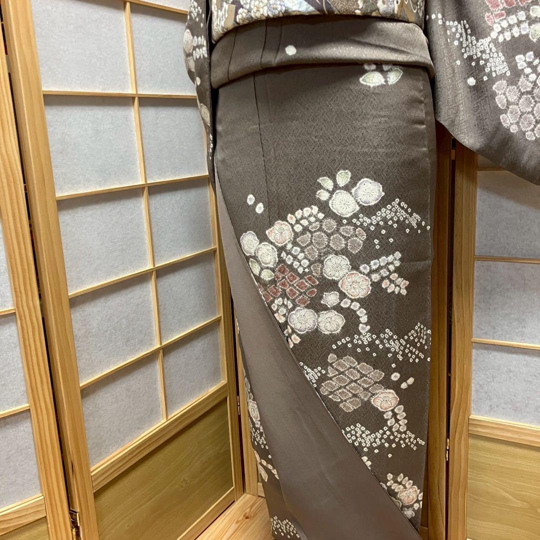 4356# Japanese Kimono Vintage Womens Silk Fabric Robe Kimono only sold Shibori