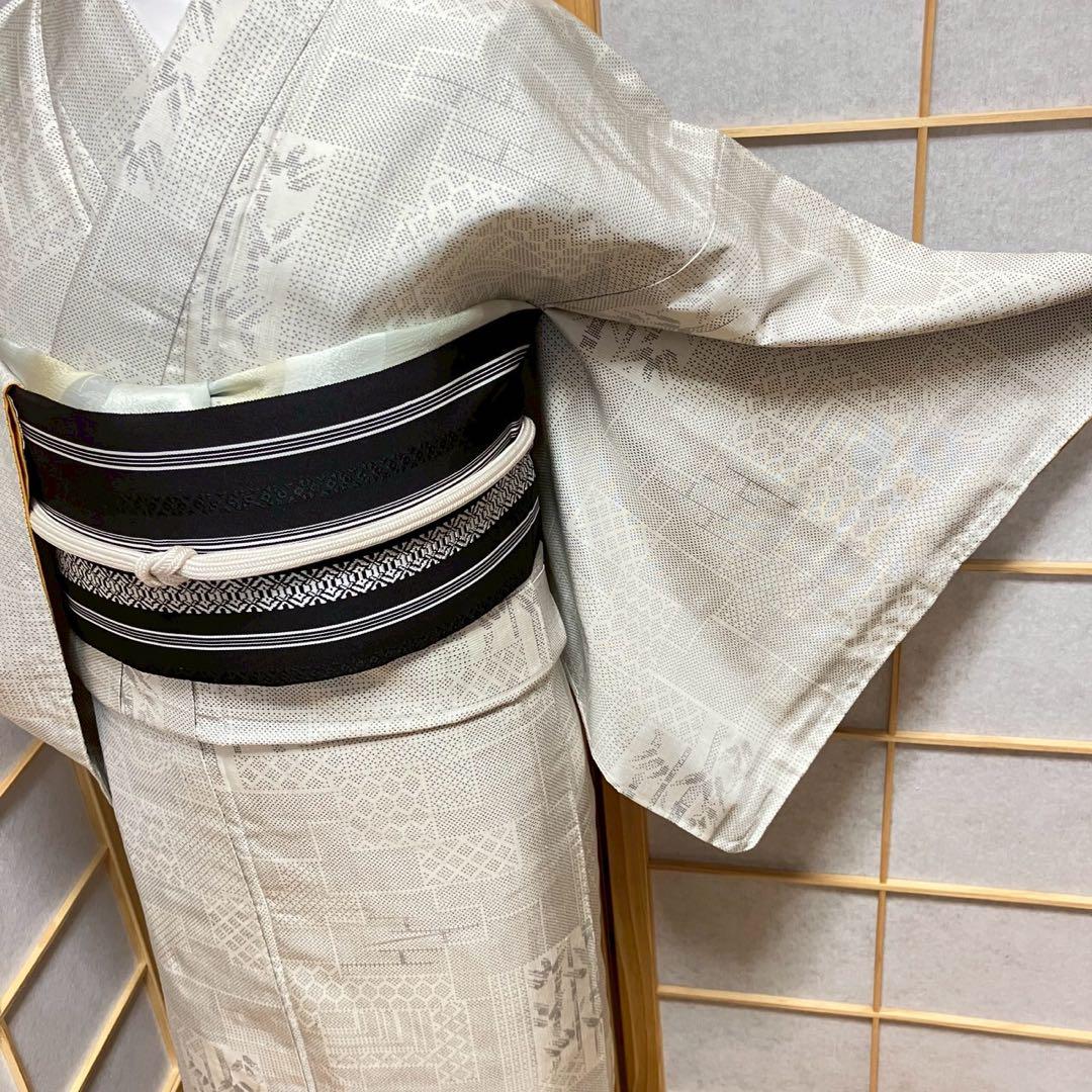 4372# Japanese Kimono Vintage Womens Silk Pongee Fabric Robe Kimono only sold