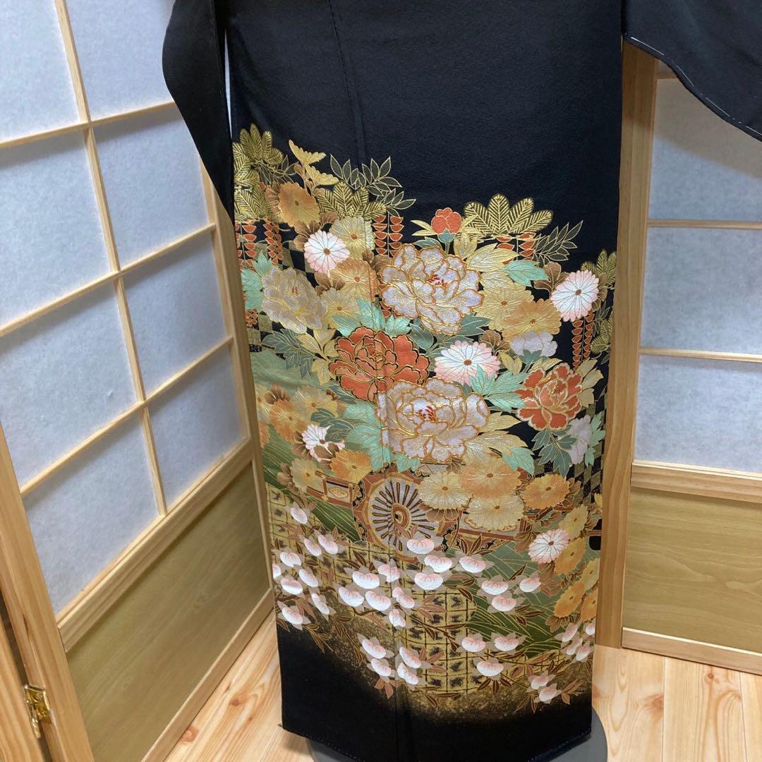 3412# Japanese Tomesode Kimono Vintage Womens Silk Fabric Robe Kimono only sold