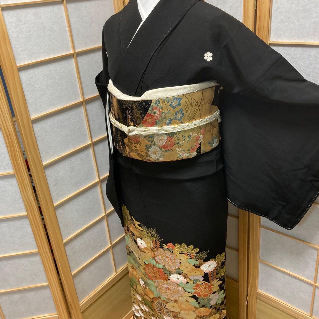 3412# Japanese Tomesode Kimono Vintage Womens Silk Fabric Robe Kimono only sold
