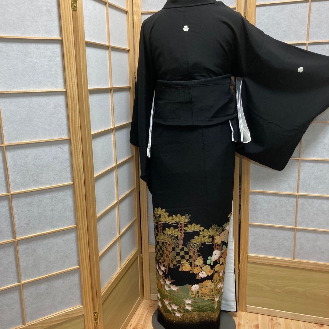 3412# Japanese Tomesode Kimono Vintage Womens Silk Fabric Robe Kimono only sold
