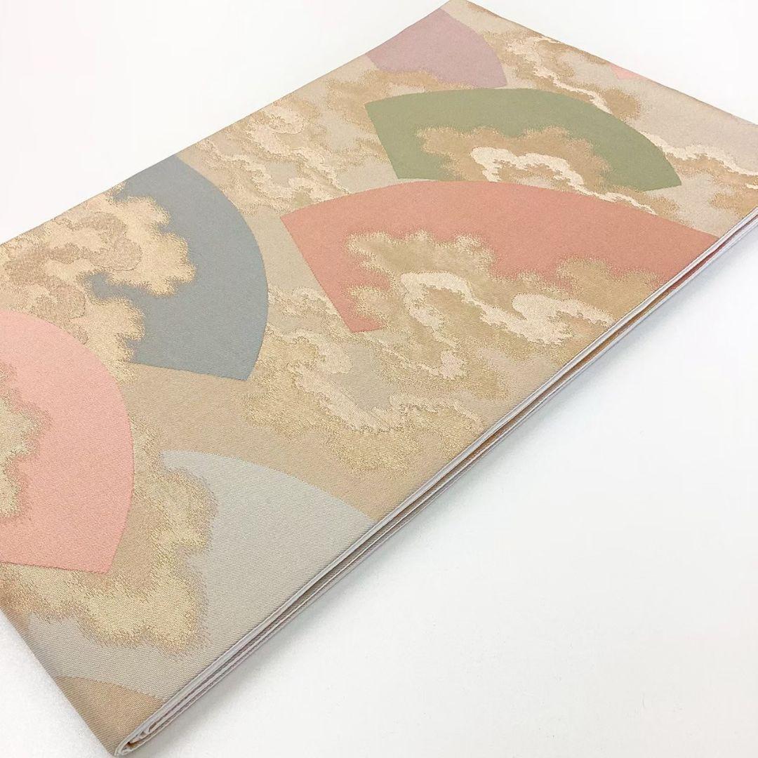 4710# Japanese Vintage Fukuro Obi Belt Kimono Fabric Silk Traditional