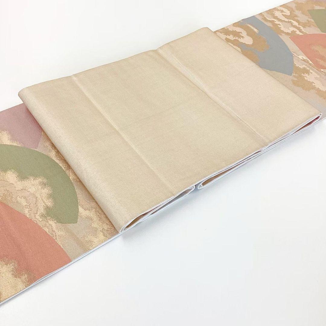 4710# Japanese Vintage Fukuro Obi Belt Kimono Fabric Silk Traditional