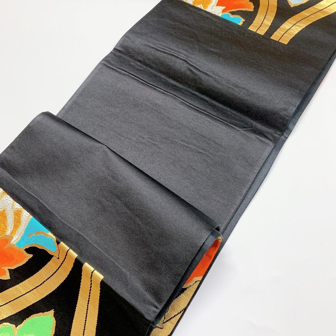 4081# Japanese Vintage Fukuro Obi Belt Kimono Fabric Silk Traditional Unused