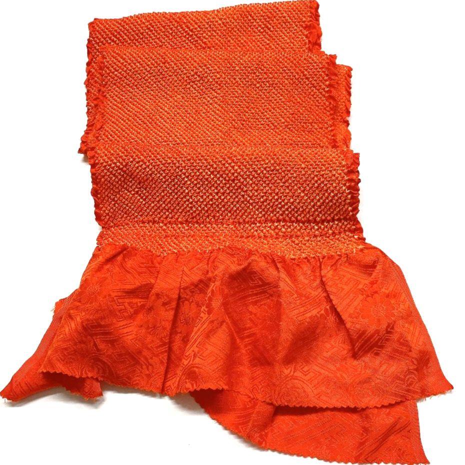 4210# Japanese Kimono Accessory Obiage and Obijime 2-piece Set Silk Shibori