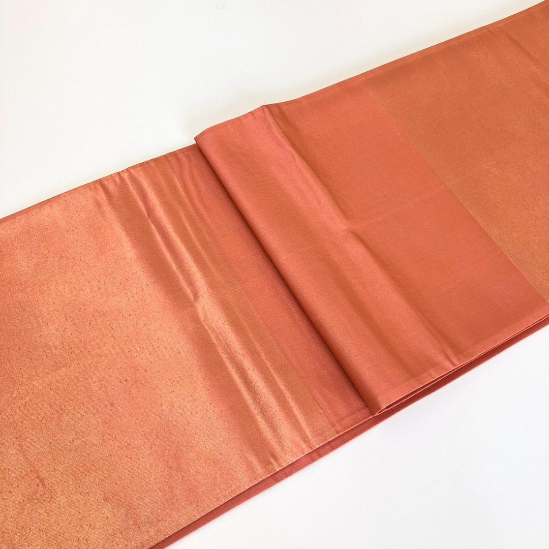 3103# Japanese Vintage Fukuro Obi Belt Kimono Fabric Silk Traditional Orange