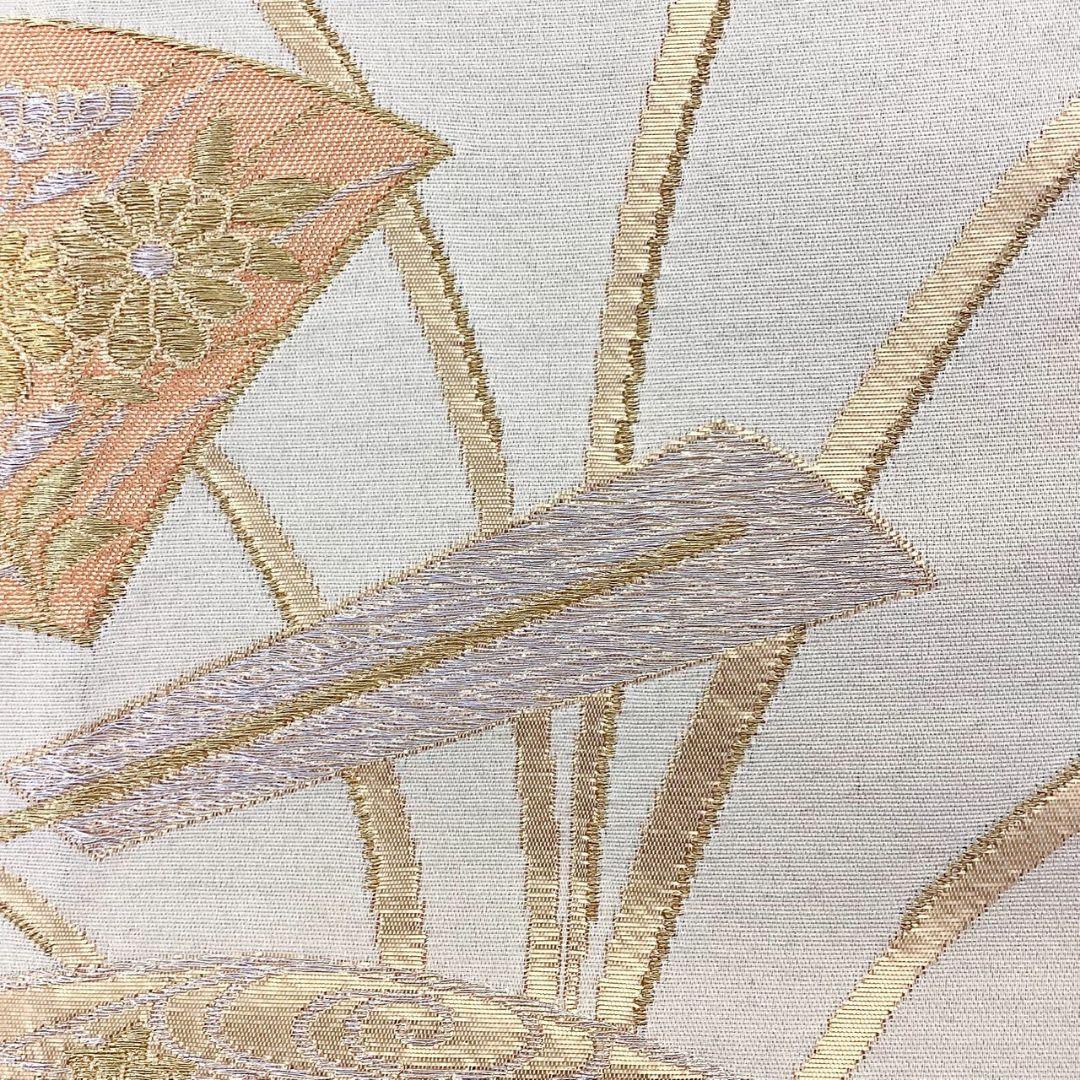 4967# Japanese Vintage Fukuro Obi Belt Kimono Fabric Silk Traditional