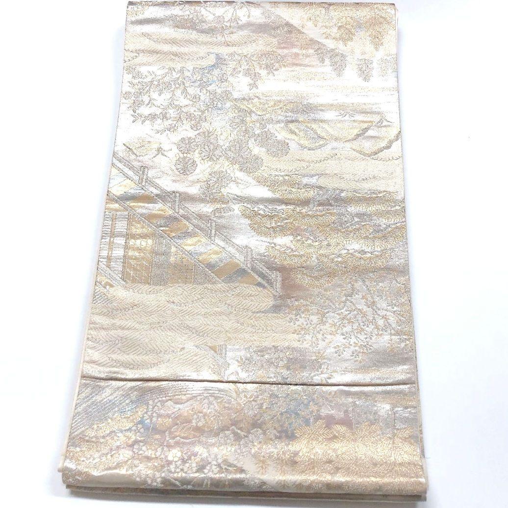 3337# Japanese Vintage Fukuro Obi Belt Kimono Fabric Silk Traditional Untailored