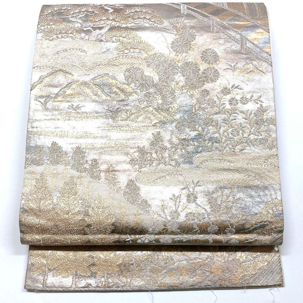 3337# Japanese Vintage Fukuro Obi Belt Kimono Fabric Silk Traditional Untailored