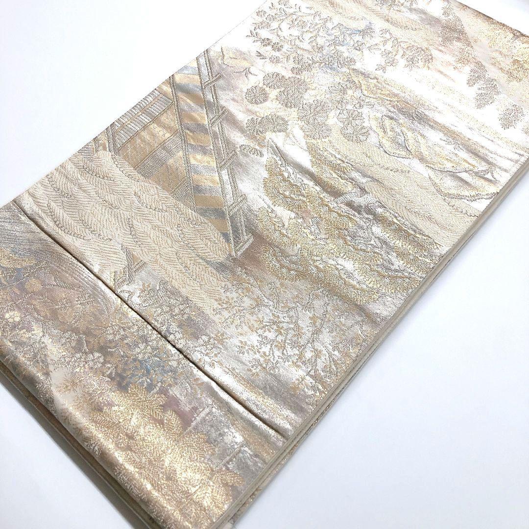 3337# Japanese Vintage Fukuro Obi Belt Kimono Fabric Silk Traditional Untailored