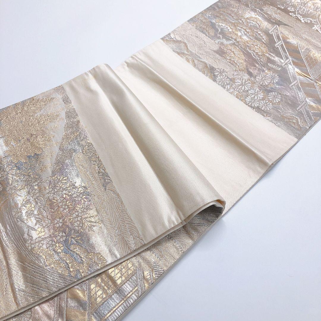3337# Japanese Vintage Fukuro Obi Belt Kimono Fabric Silk Traditional Untailored