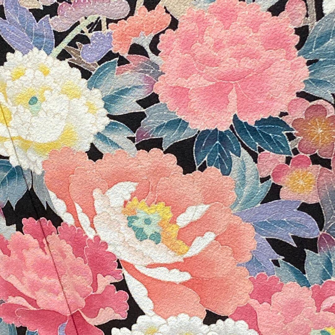 3409# Japanese Tomesode Kimono Vintage Womens Silk Fabric Robe Kimono only sold