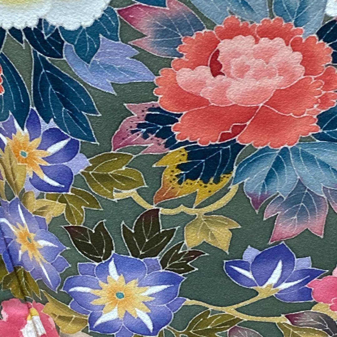 3409# Japanese Tomesode Kimono Vintage Womens Silk Fabric Robe Kimono only sold