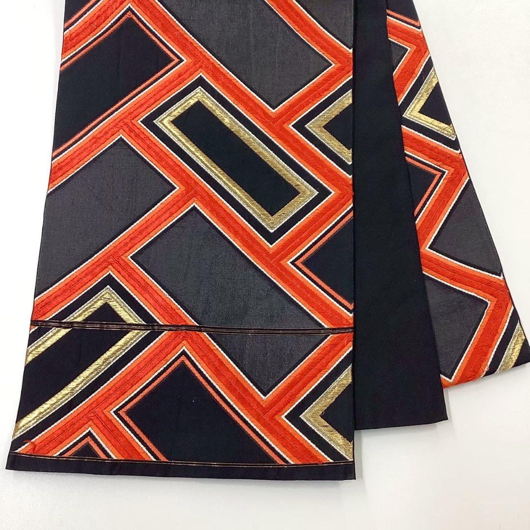 4764# Japanese Vintage Fukuro Obi Belt Kimono Fabric Silk Traditional Embroidery