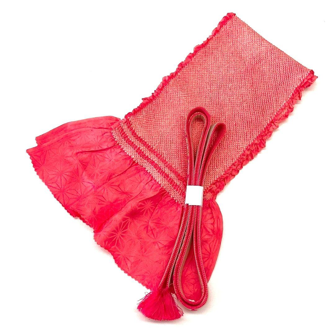 0475# Japanese Kimono Accessory Obiage and Obijime 2-piece Set Silk Shibori