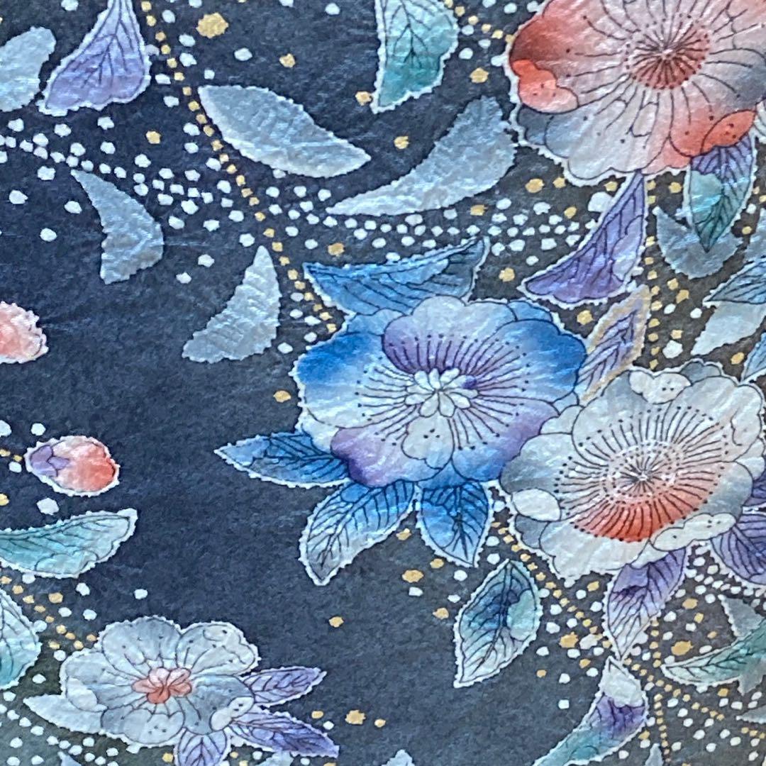 2908# Japanese Kimono Vintage Womens Silk Fabric Robe Kimono only sold Shibori
