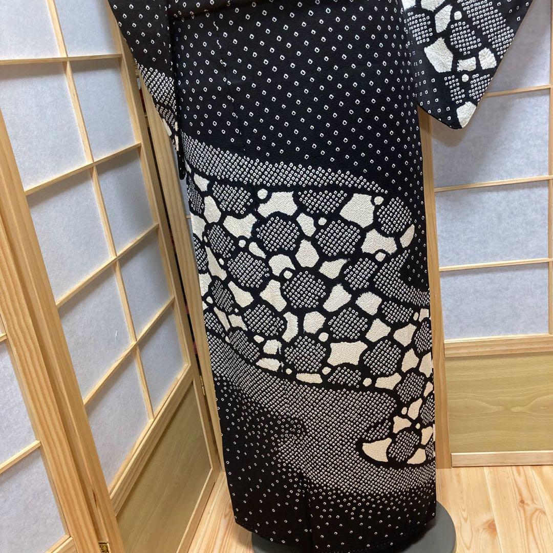 3911# Japanese Kimono Vintage Womens Silk Fabric Robe Kimono only sold Shibori