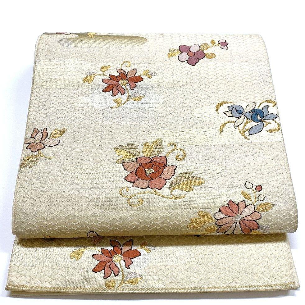 4534# Japanese Vintage Fukuro Obi Belt Kimono Fabric Silk Traditional