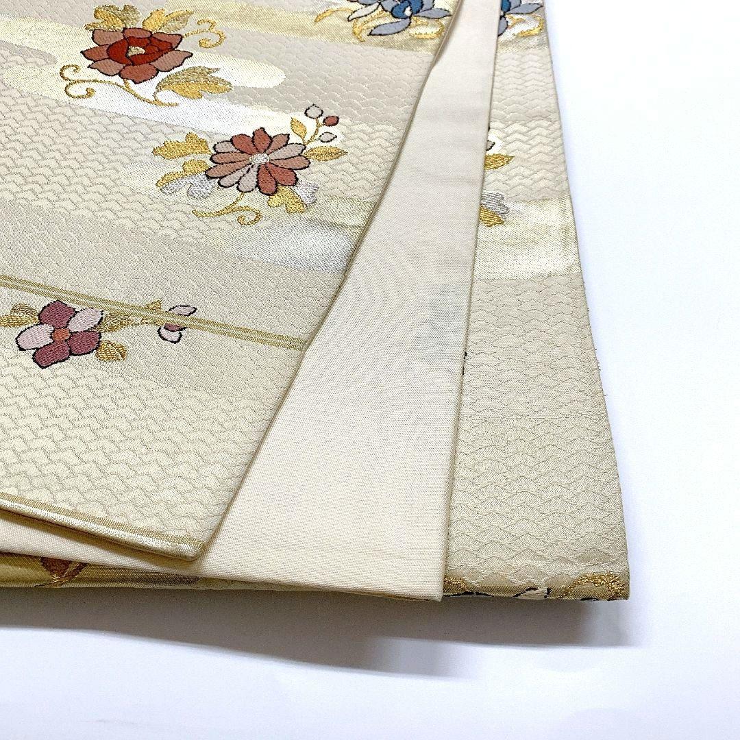 4534# Japanese Vintage Fukuro Obi Belt Kimono Fabric Silk Traditional