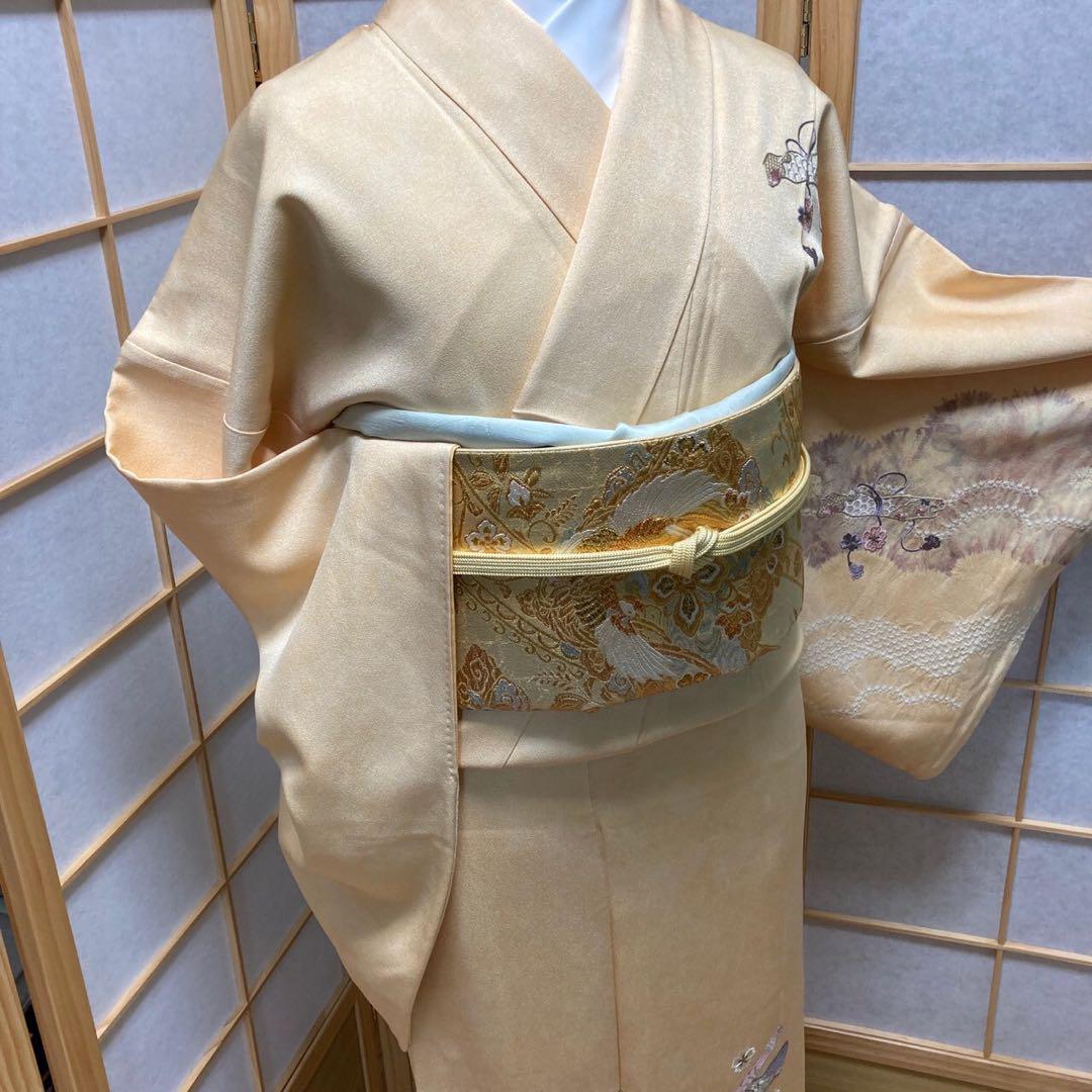 1717# Japanese Kimono Vintage Womens Silk Fabric Robe Kimono only sold Shibori