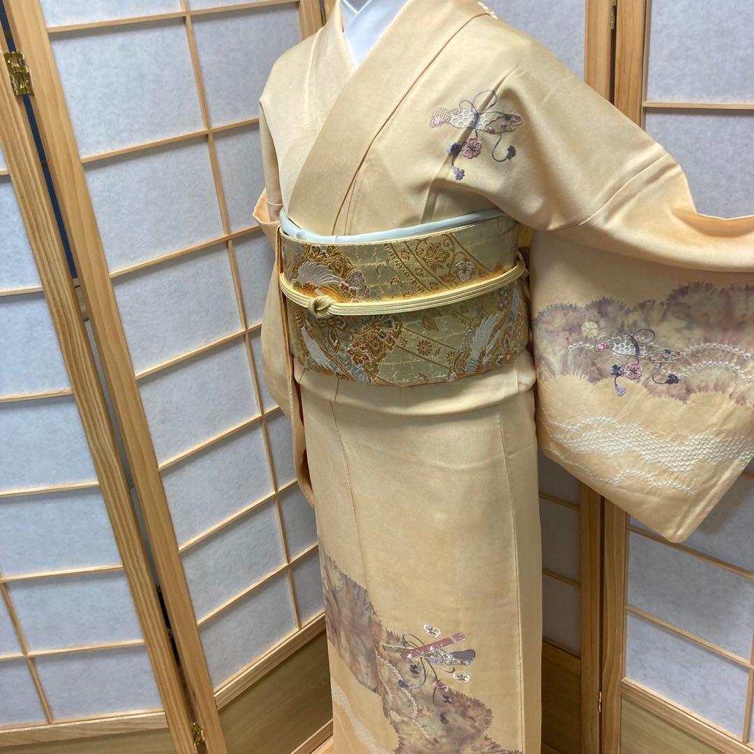 1717# Japanese Kimono Vintage Womens Silk Fabric Robe Kimono only sold Shibori