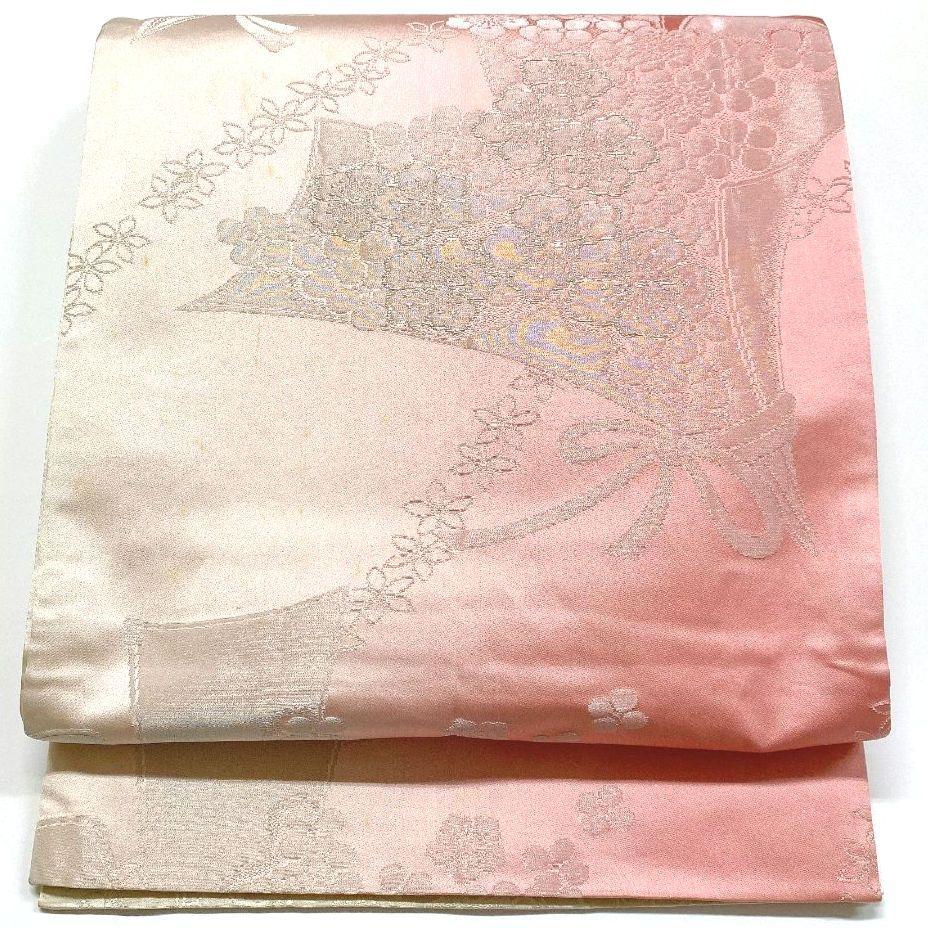 3760# Japanese Vintage Fukuro Obi Belt Kimono Fabric Silk Traditional