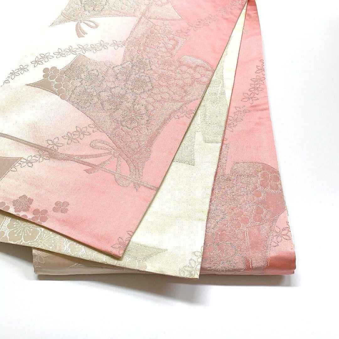 3760# Japanese Vintage Fukuro Obi Belt Kimono Fabric Silk Traditional