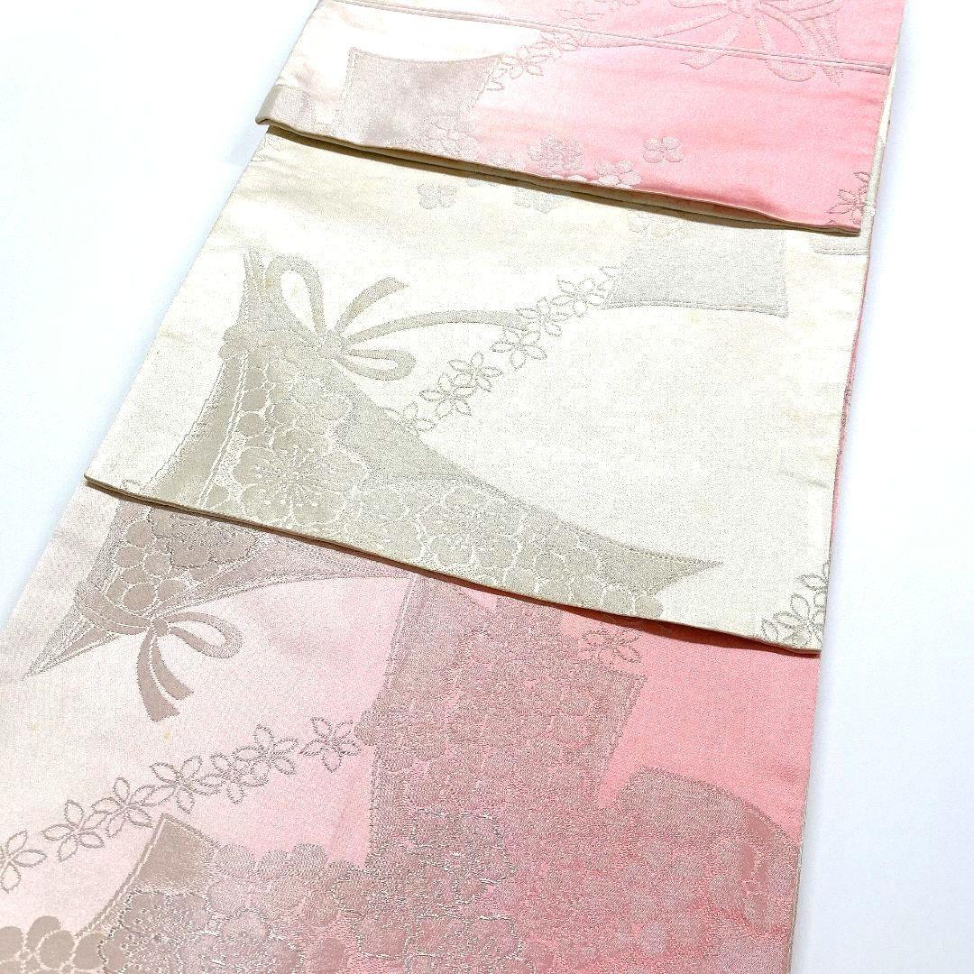 3760# Japanese Vintage Fukuro Obi Belt Kimono Fabric Silk Traditional