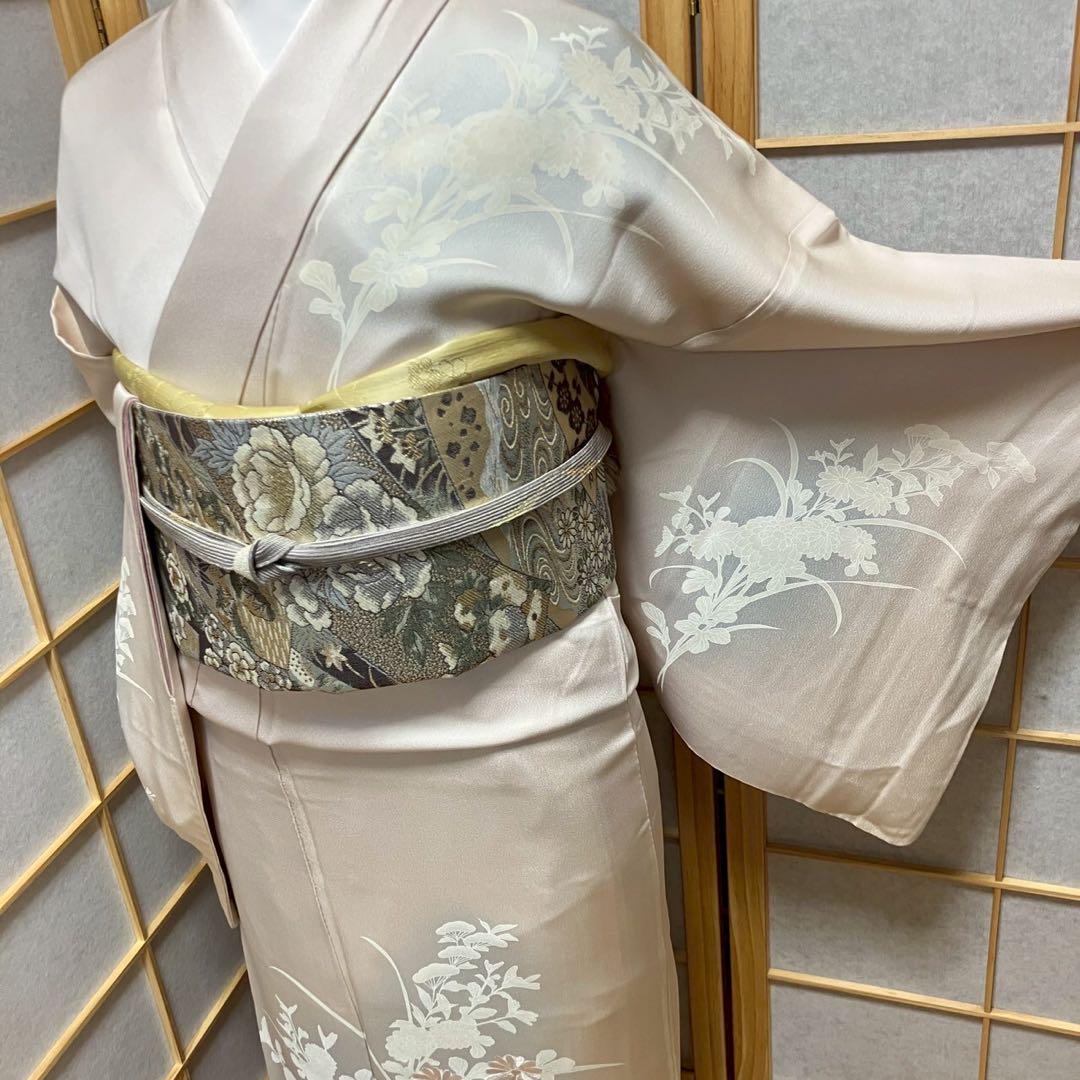 4394# Japanese Kimono Vintage Womens Silk Fabric Robe Kimono only sold
