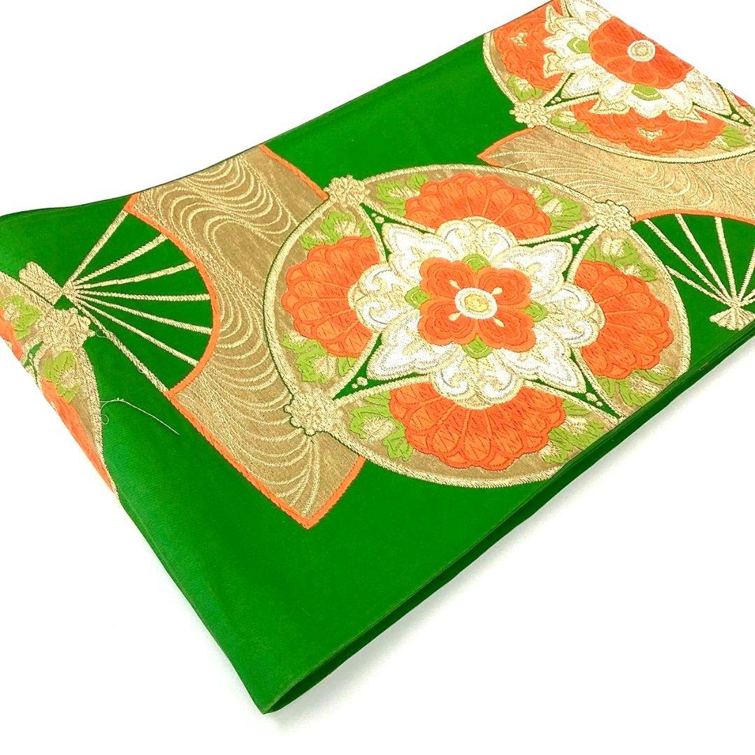 4706# Japanese Vintage Fukuro Obi Belt Kimono Fabric Silk Traditional Untailored