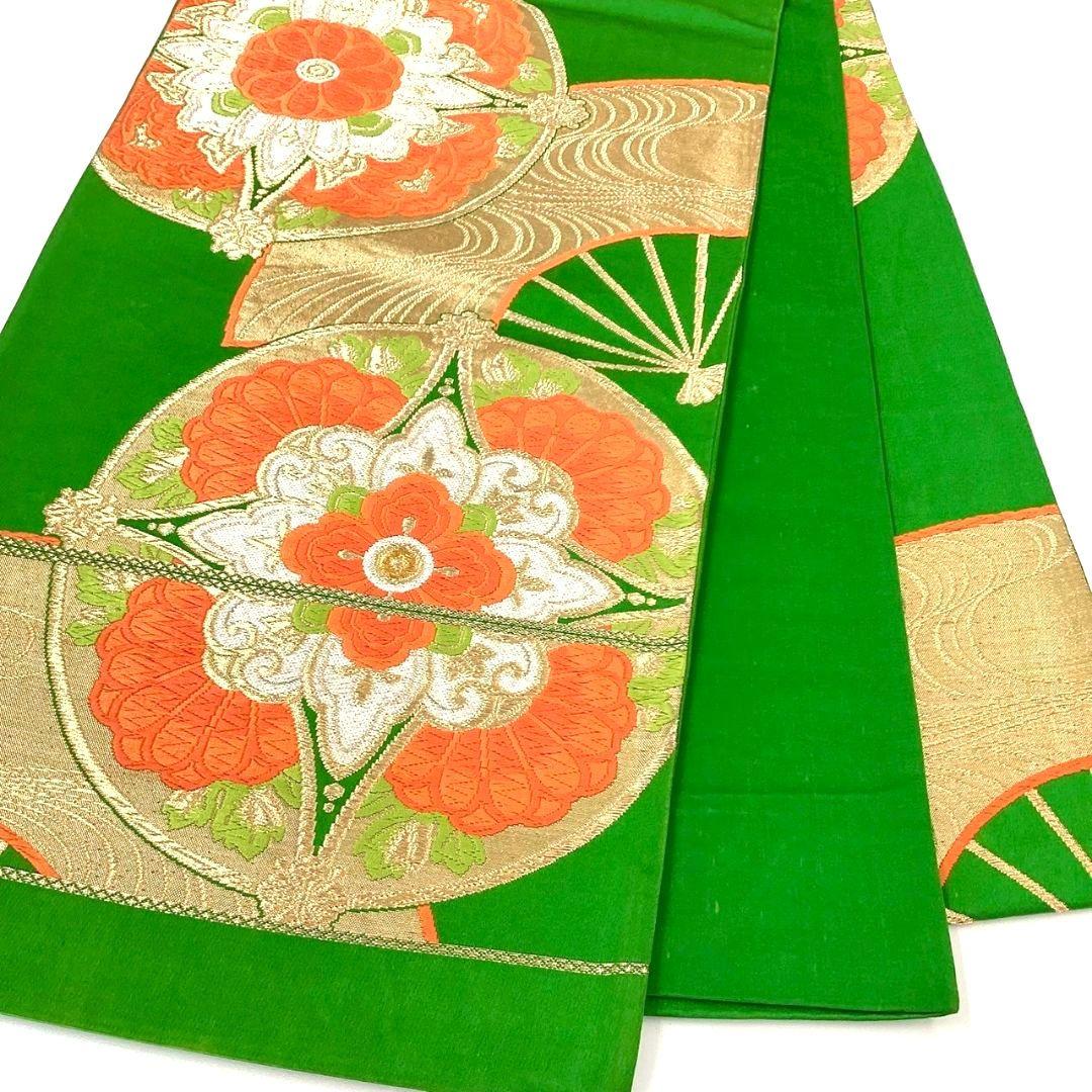 4706# Japanese Vintage Fukuro Obi Belt Kimono Fabric Silk Traditional Untailored