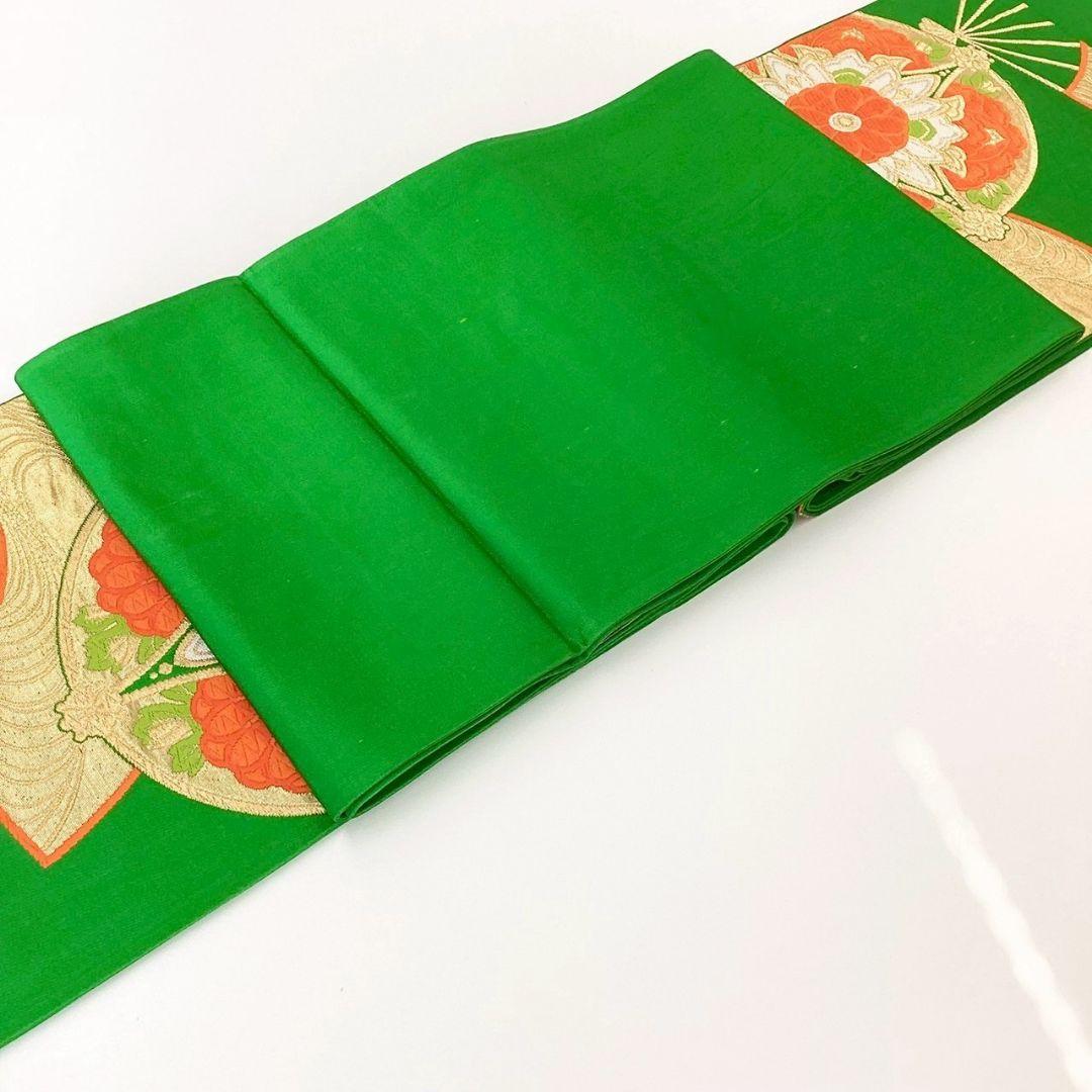 4706# Japanese Vintage Fukuro Obi Belt Kimono Fabric Silk Traditional Untailored