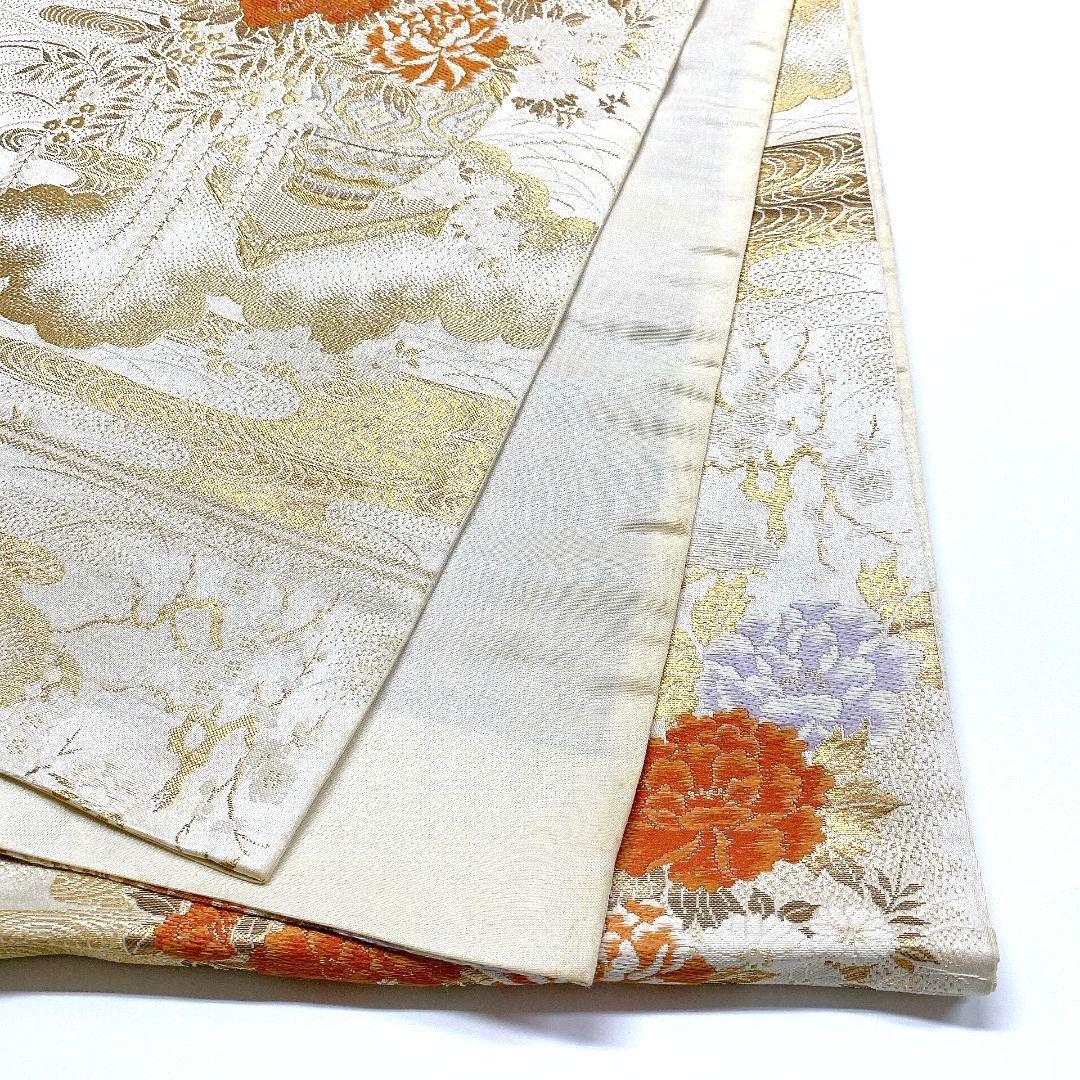 4128# Japanese Vintage Fukuro Obi Belt Kimono Fabric Silk Traditional
