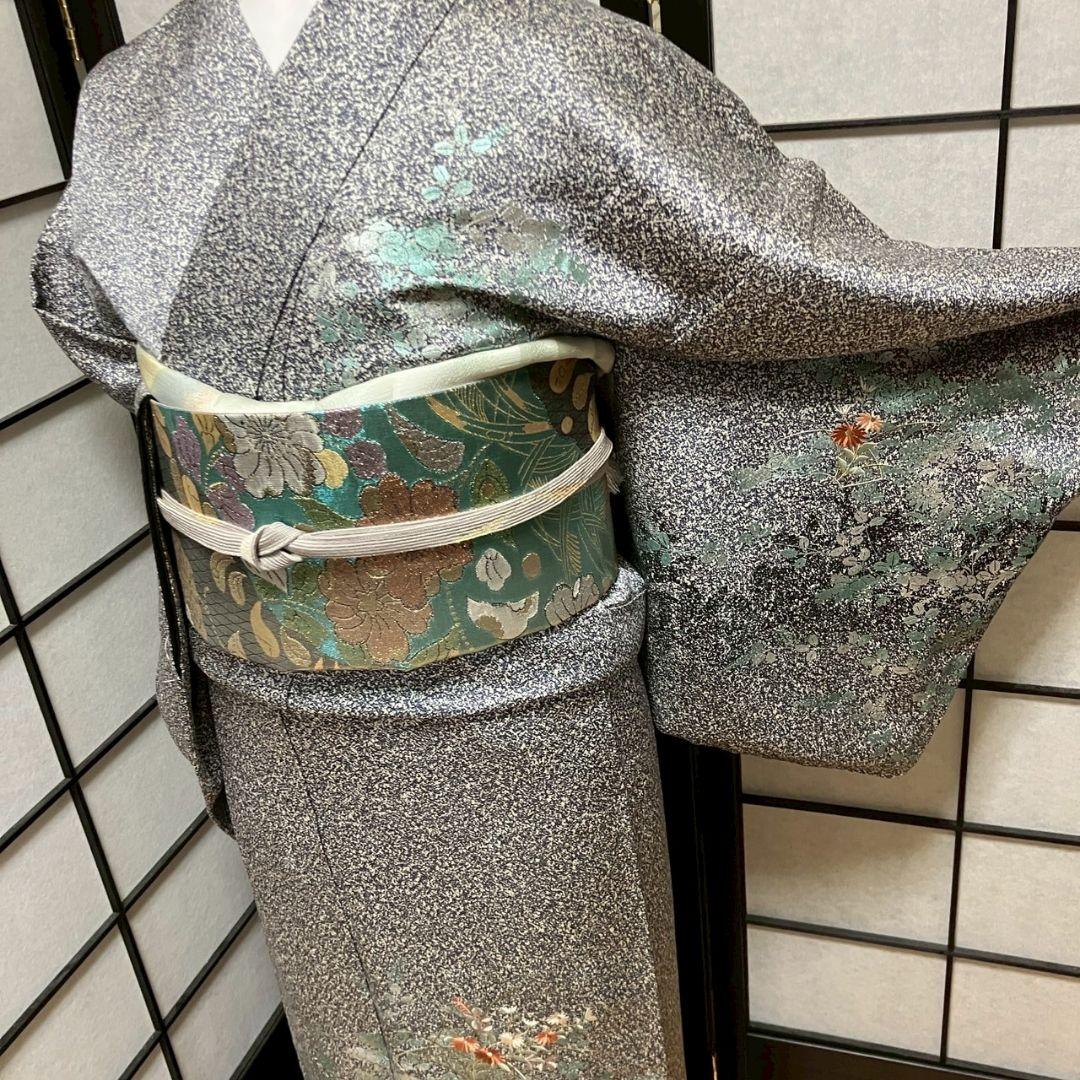 5463# Japanese Kimono Vintage Womens Silk Fabric Robe Kimono only sold