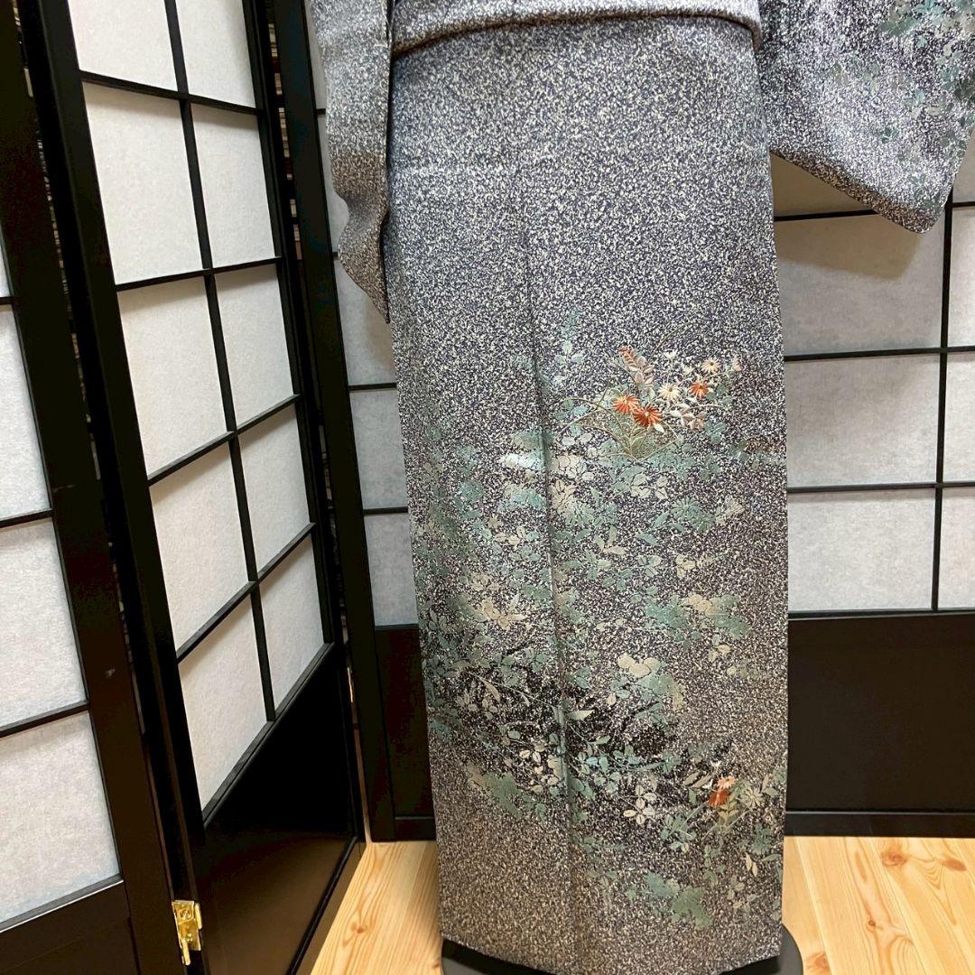 5463# Japanese Kimono Vintage Womens Silk Fabric Robe Kimono only sold