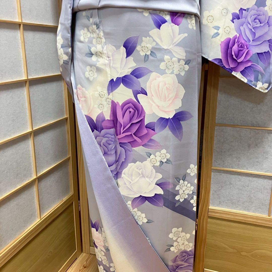 4355# Japanese Kimono Vintage Womens Silk Fabric Robe Kimono only sold Unused