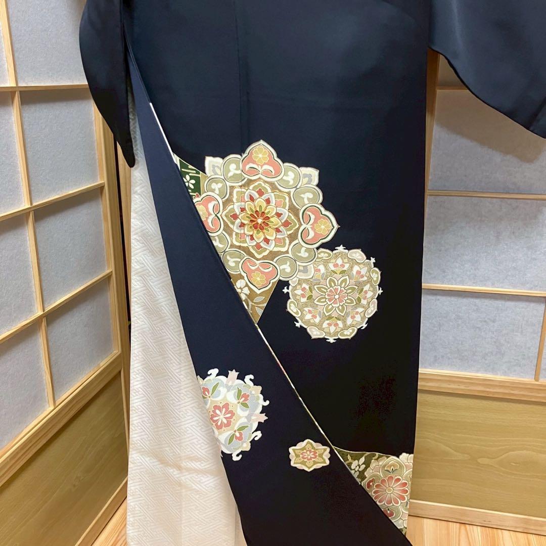 4412# Japanese Tomesode Kimono Vintage Womens Silk Fabric Robe Kimono only sold