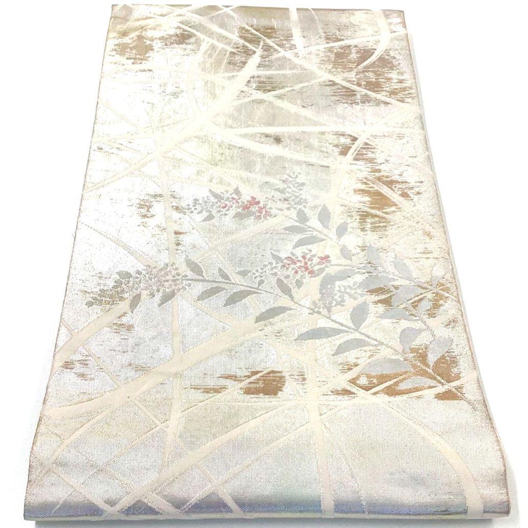 4957# Japanese Vintage Fukuro Obi Belt Kimono Fabric Silk Traditional