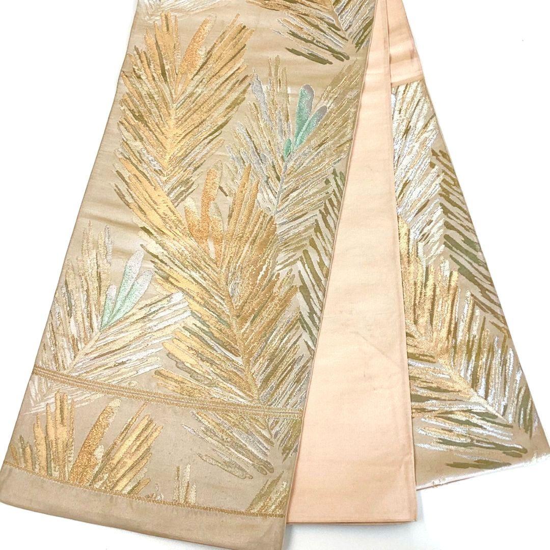 4236# Japanese Vintage Fukuro Obi Belt Kimono Fabric Silk Traditional
