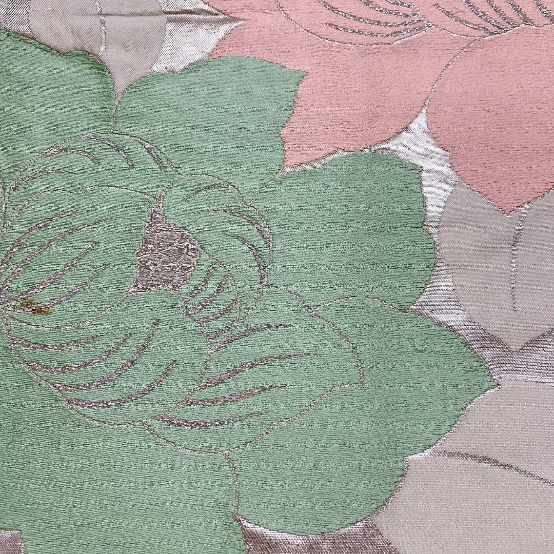 4137# Japanese Vintage Fukuro Obi Belt Kimono Fabric Silk Traditional Embroidery
