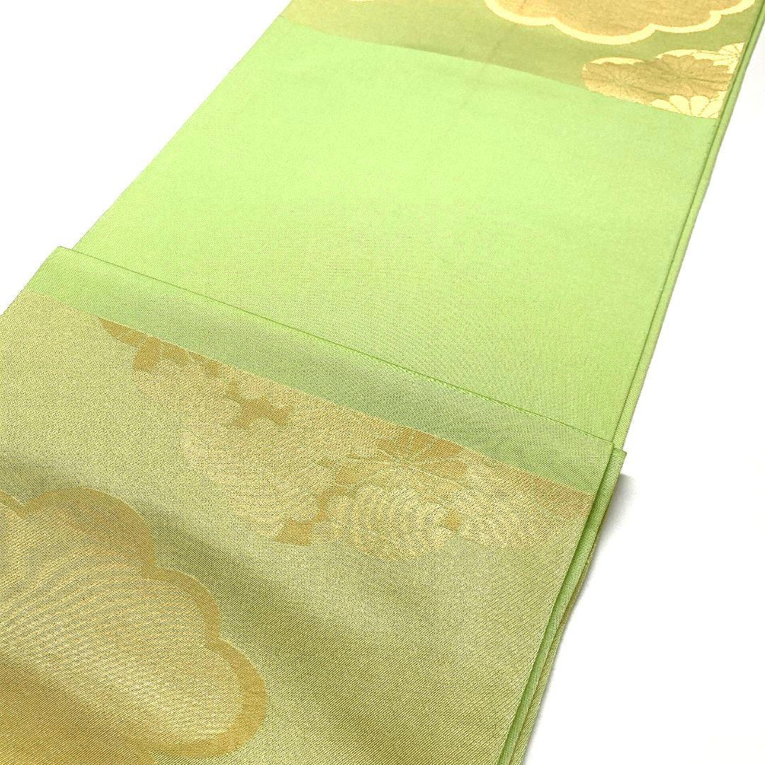 4449# Japanese Vintage Fukuro Obi Belt Kimono Fabric Silk Traditional