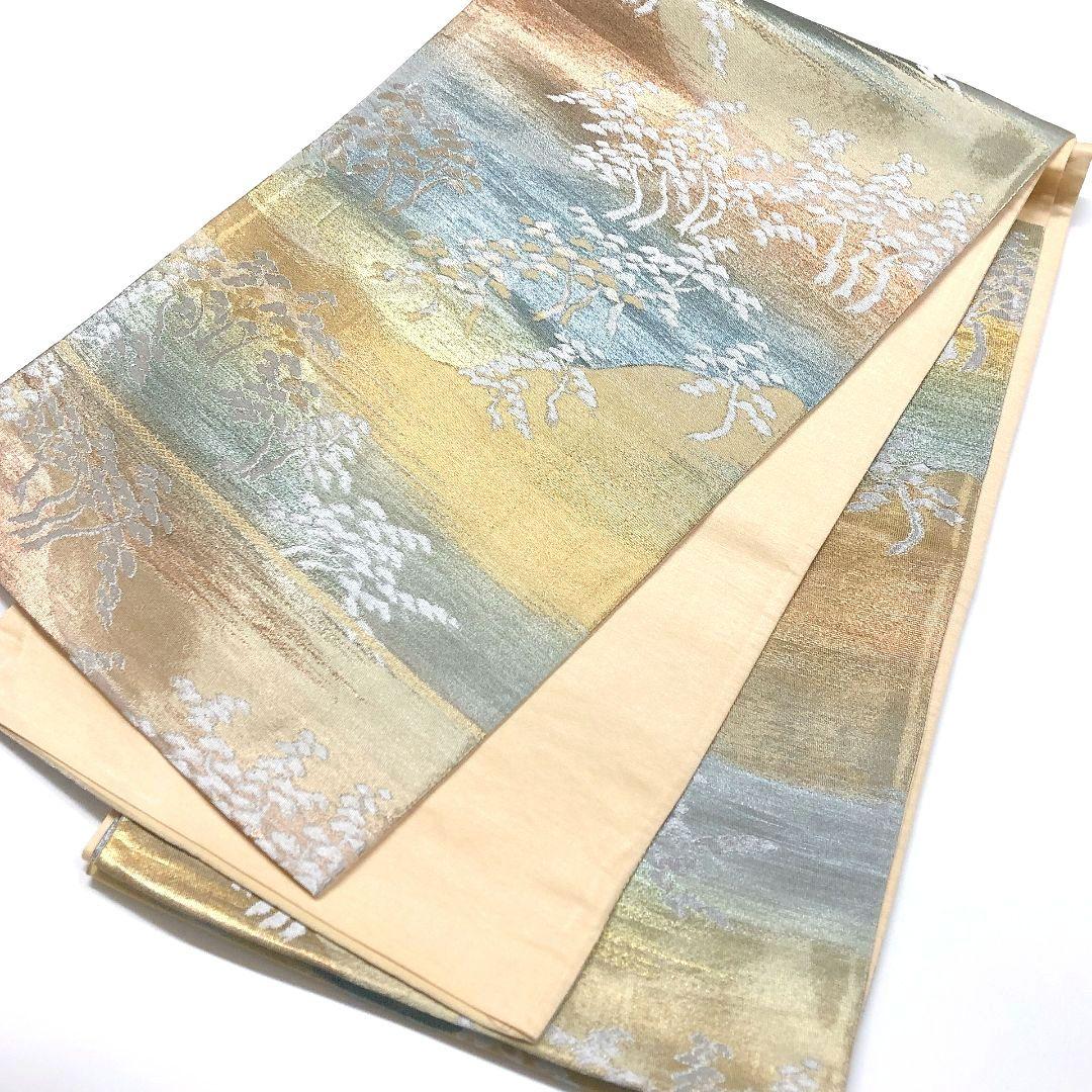 3335# Japanese Vintage Fukuro Obi Belt Kimono Fabric Silk Traditional