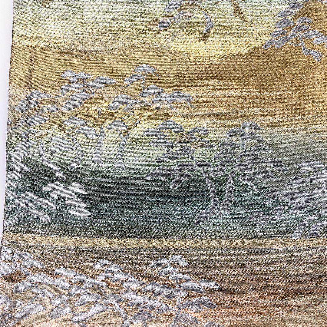 3335# Japanese Vintage Fukuro Obi Belt Kimono Fabric Silk Traditional
