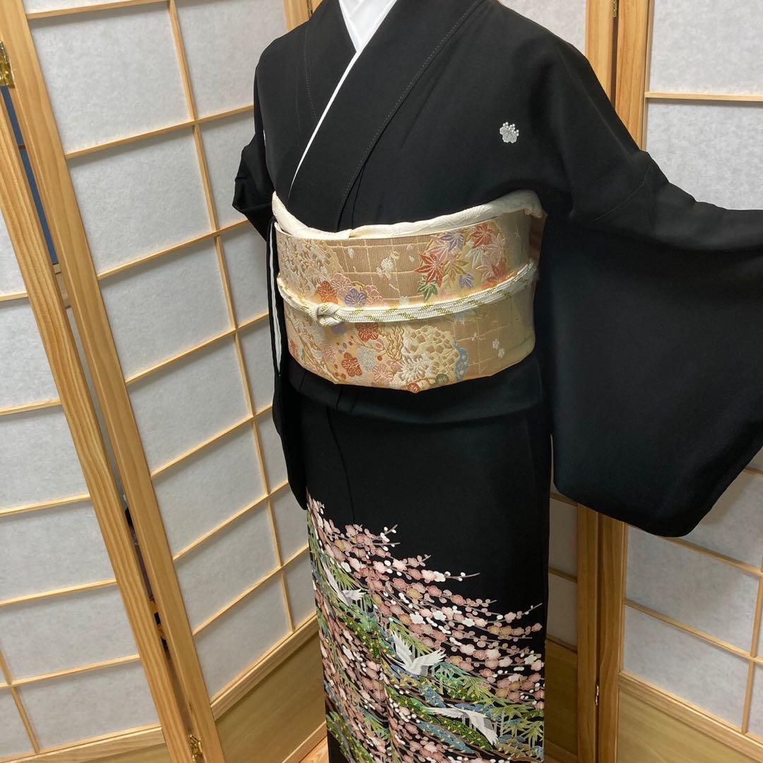 2273# Japanese Tomesode Kimono Vintage Womens Silk Fabric Robe Kimono only sold