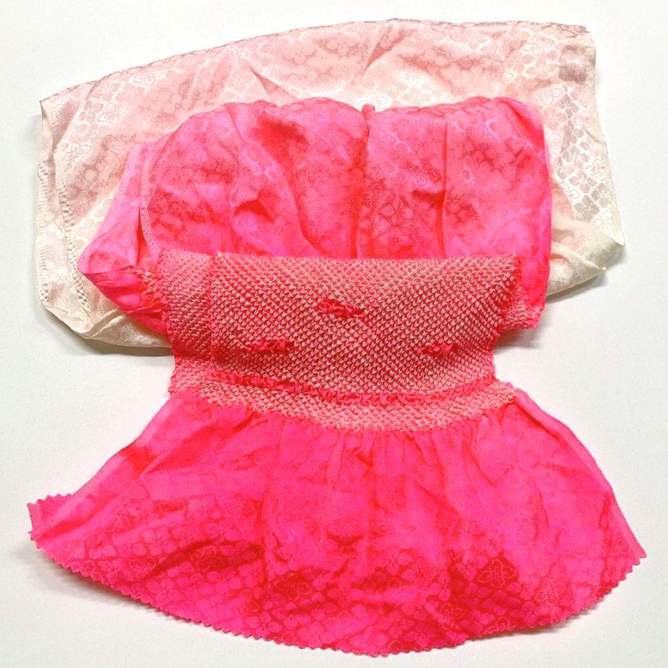 3864# Japanese Kimono Accessory Obiage and Obijime 2-piece Set Silk Shibori