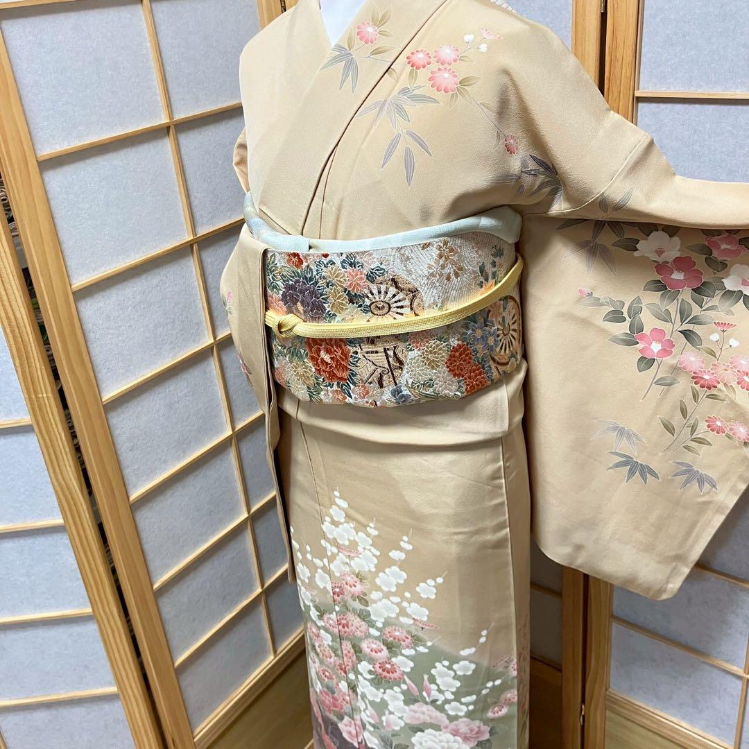 4417# Japanese Kimono Vintage Womens Silk Fabric Robe Kimono only sold