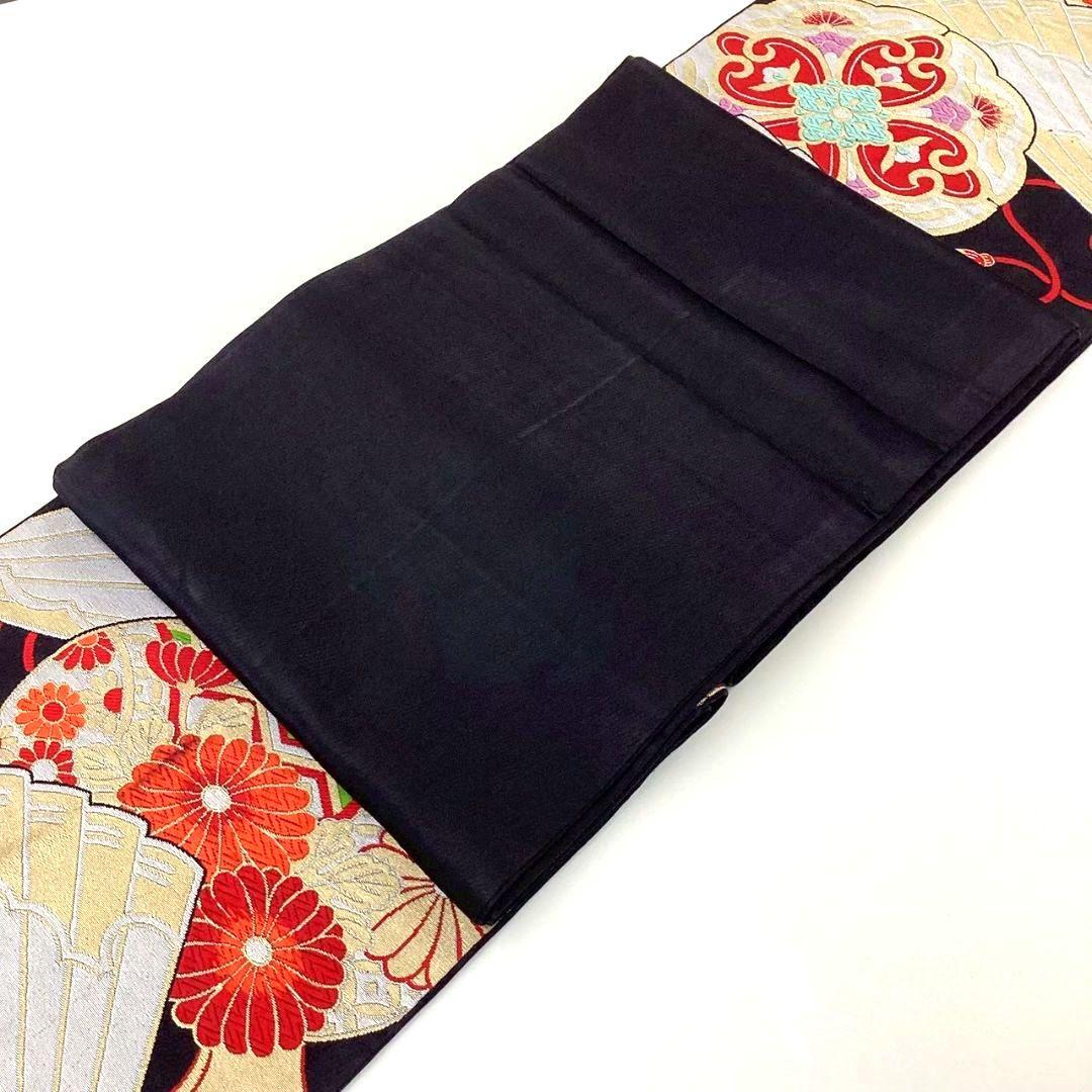 4778# Japanese Vintage Fukuro Obi Belt Kimono Fabric Silk Traditional Untailored