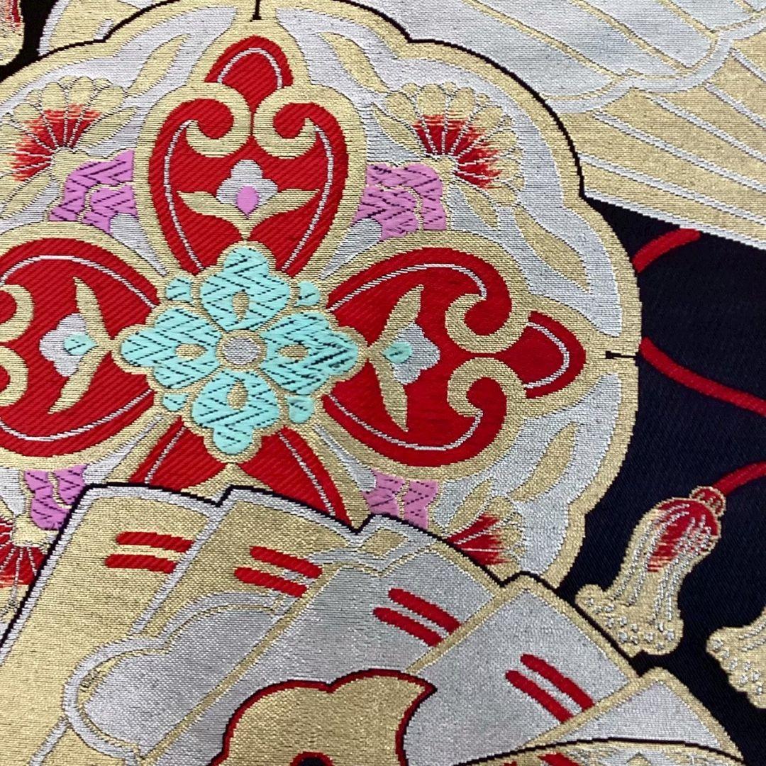 4778# Japanese Vintage Fukuro Obi Belt Kimono Fabric Silk Traditional Untailored