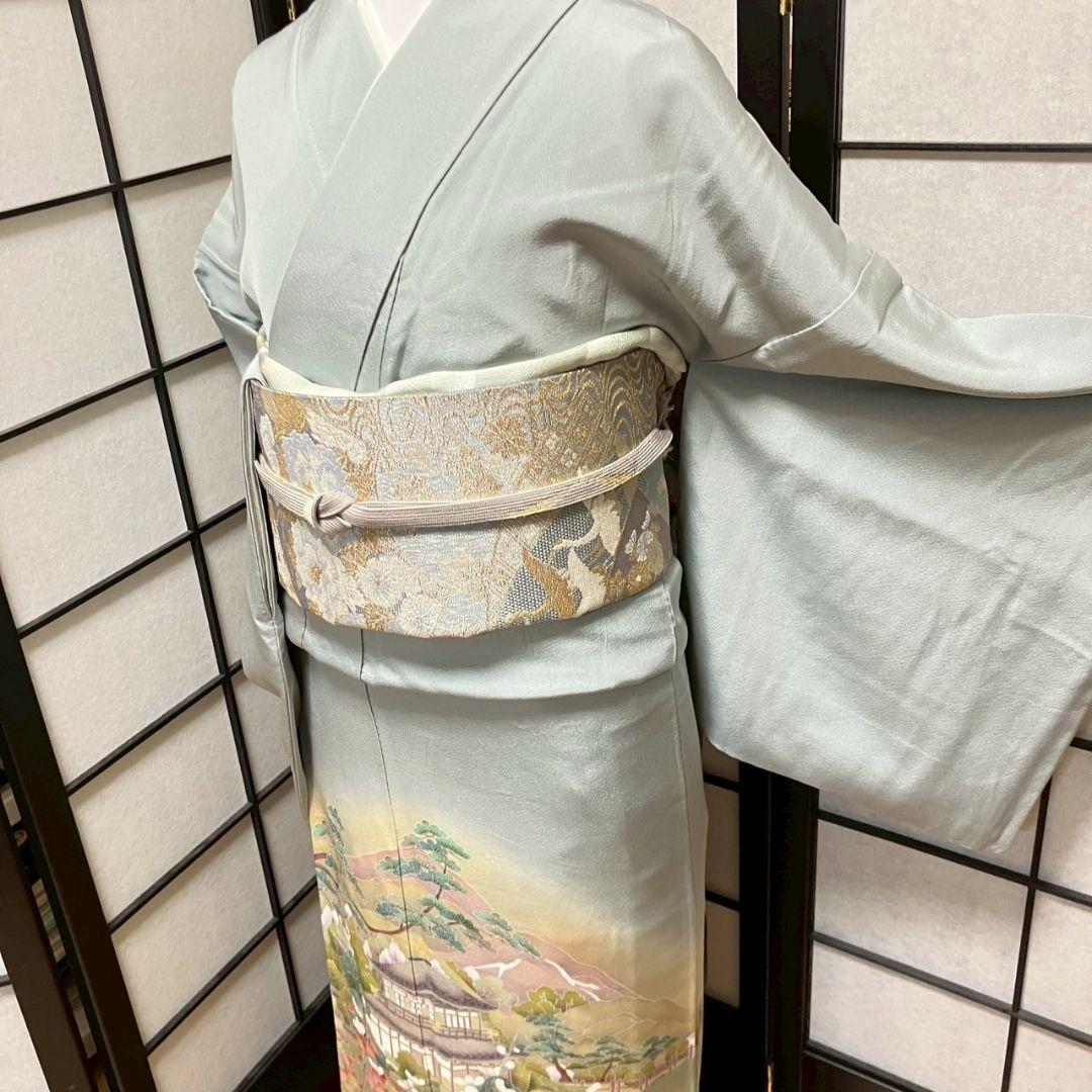 5470# Japanese Kimono Vintage Womens Silk Fabric Robe Kimono only sold